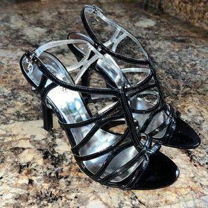 Guess by Marciano Woman’s 6.5 M Strappy Black 4” Heeled Sandals
